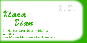 klara dian business card